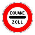 Douane zoll sign illustration