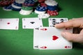Double ace in poker Royalty Free Stock Photo