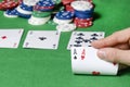 Double ace in poker Royalty Free Stock Photo