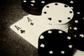 Double ace in poker Royalty Free Stock Photo
