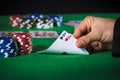 Double ace in poker Royalty Free Stock Photo