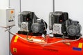 Double air compressor Royalty Free Stock Photo