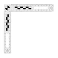Double angled forensic ruler Royalty Free Stock Photo
