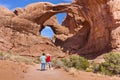 Double Arch at Arches National Park Royalty Free Stock Photo