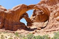 Double Arch, Arches National Park, USA Royalty Free Stock Photo