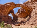 Double Arch in Arches National Park, Utah, United States Royalty Free Stock Photo