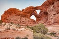 Double Arch, Arches National Park, Utah, USA. Royalty Free Stock Photo