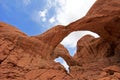 Double Arch at Arches National Park in Utah, USA Royalty Free Stock Photo