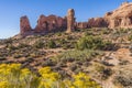 Double Arch Canyon Windows Section Arches National Park Moab Utah Royalty Free Stock Photo