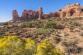 Double Arch Canyon Windows Section Arches National Park Moab Utah Royalty Free Stock Photo