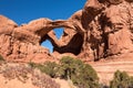 Double Arch in the Autumn within Arches National Park, Utah Royalty Free Stock Photo