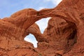 Double Arch at Arches National Park in Utah, USA Royalty Free Stock Photo