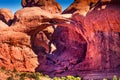 Double Arch Rock Canyon Arches National Park Moab Utah Royalty Free Stock Photo