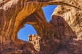 Double Arch Rock Canyon Windows Section Arches National Park Moab Utah Royalty Free Stock Photo