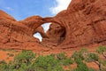 Double Arch with tourists at Arches National Park in Utah, USA Royalty Free Stock Photo