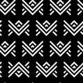 Double Arrow Black White modern geometric vector pattern Royalty Free Stock Photo
