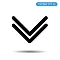 Double arrow down. Vector illustration eps 10 Royalty Free Stock Photo