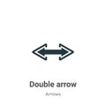 Double arrow vector icon on white background. Flat vector double arrow icon symbol sign from modern arrows collection for mobile