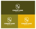 double ax and shield logo set. premium vector design. appear with several color choices. Royalty Free Stock Photo