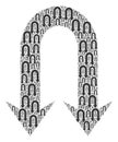 Double Back Arrow Recursion Collage of Itself Items