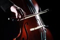 Double bass contrabass bow Royalty Free Stock Photo