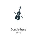 Double bass vector icon on white background. Flat vector double bass icon symbol sign from modern music collection for mobile Royalty Free Stock Photo