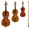 Double bass, viola and violin Royalty Free Stock Photo