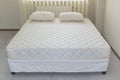 double bed frame with soft mattress cover