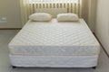 double bed frame with soft mattress cover