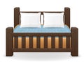 Double bed furniture vector illustration