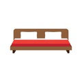 Double bed icon Royalty Free Stock Photo