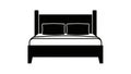 Double bed icon Royalty Free Stock Photo