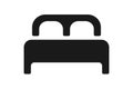 Double bed icon. Vector illustration Royalty Free Stock Photo