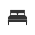 Double bed icon. Vector illustration, flat design Royalty Free Stock Photo