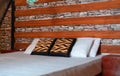 Double bed inside the cabana, white and clean sheets, soft pillows, luxury life style