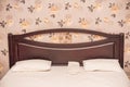Double bed in the interior. Beautiful Clean and Modern Bedroom Royalty Free Stock Photo