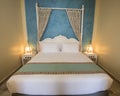 Double bed in a luxury suite of a hotel room Royalty Free Stock Photo