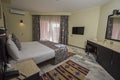 Double bed in a luxury suite of a hotel room Royalty Free Stock Photo