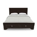 Double bed over white. Front view. 3D illustration