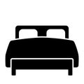 Double bed vector illustration icon