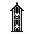 Double bird house icon, simple style