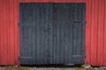 A double black barndoor Royalty Free Stock Photo