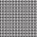 Double black and white triangles in square pattern background