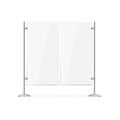 Double Blank Glass Door. Vector Royalty Free Stock Photo