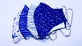 Double blue and white background mask