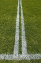 Double boundary line of a playing field Royalty Free Stock Photo