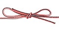 Double bowknot knot tied on synthetic rope
