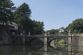 Double bridge, Nijubashi, Tokyo Imperial Palace Royalty Free Stock Photo