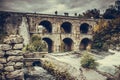 Double bridge over river Royalty Free Stock Photo