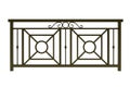 Double brown metal design railing